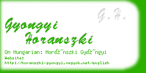 gyongyi horanszki business card